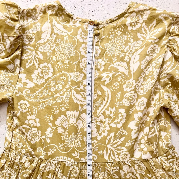 Maeve by Anthropologie long sleeve V-neck ruffle Mini dress Medium summer dress - Picture 7 of 14